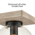 Industrial Glass Globe Ceiling Light with Distressed Wooden Canopy
